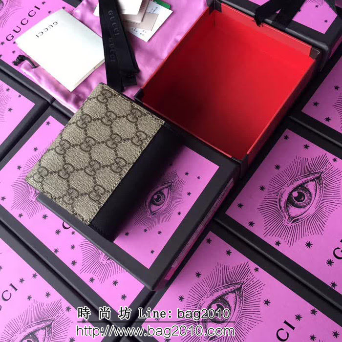 GUCCI古馳 歐洲正品原單 padlock系列 最新款短皮夾 453155 pvc黑皮 WTG1197